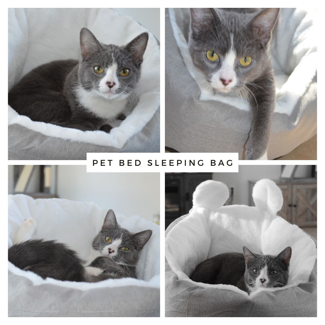 Cat Bed Sleeping Bag (Grey-Small) - Taplike