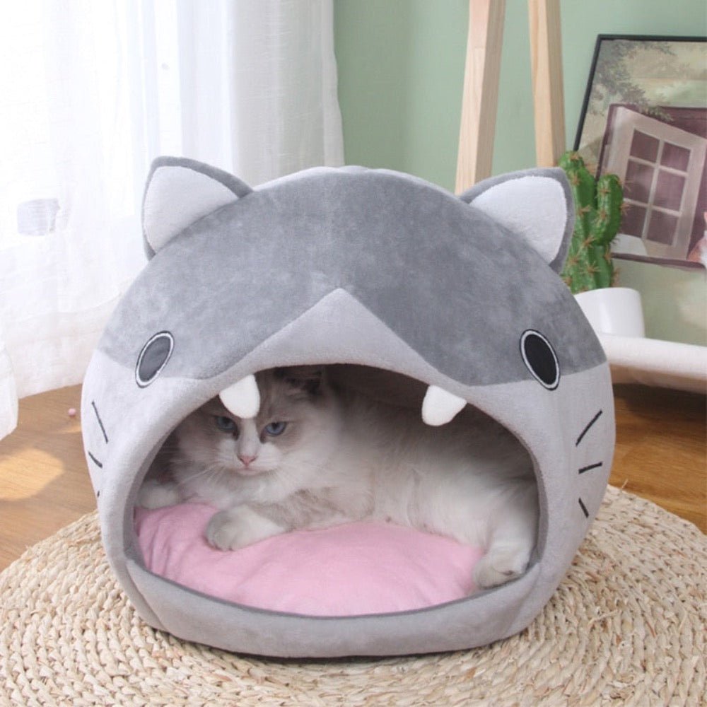 Cat Cartoon Cozy Bed House - Taplike
