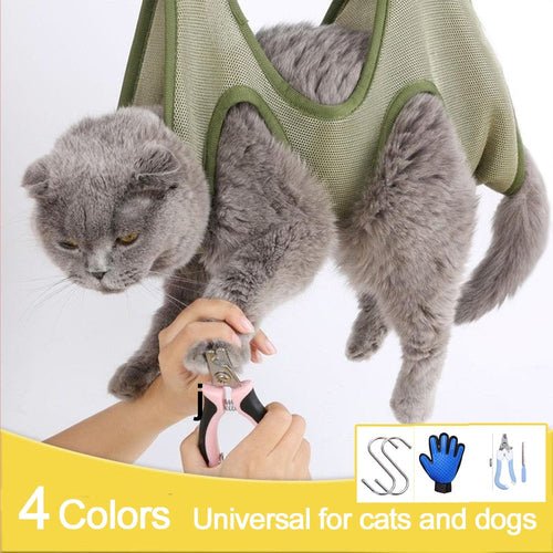 Cat Grooming Restraint Bag with Hammock - Taplike