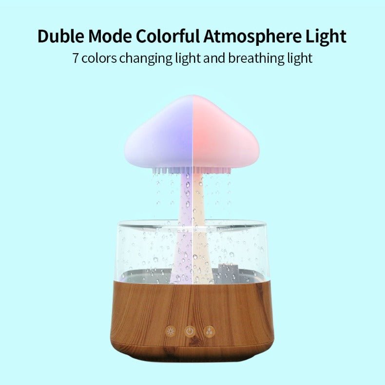 Cloud Jellyfish Ultrasonic Humidifier with Rainbow Light and Rainfall Effect - TapLike