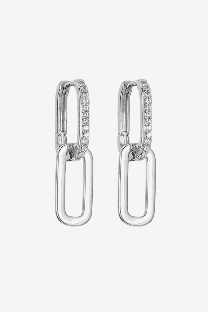 Cubic Zirconia Link Earrings - TapLike