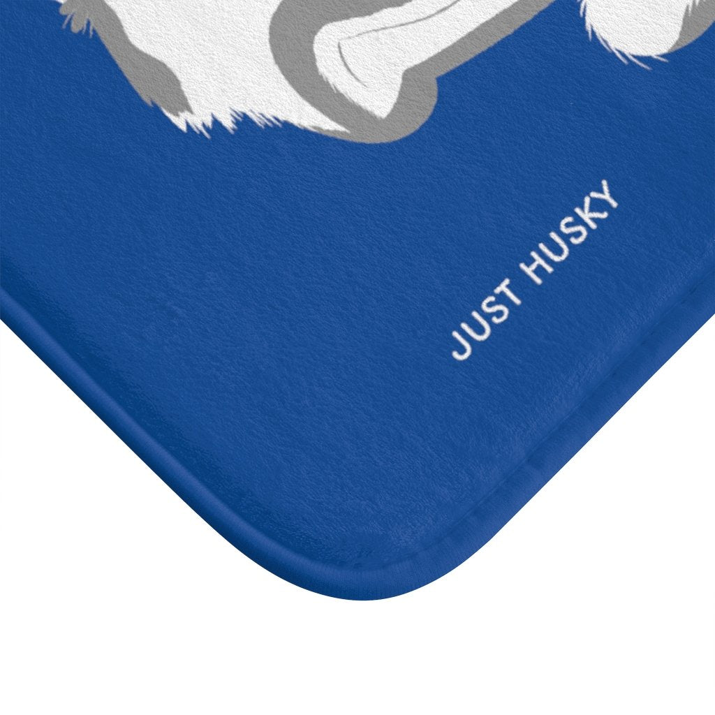 Cute Husky Blue Bath Mat - Taplike