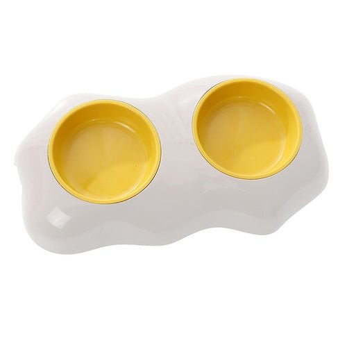 Egg-shaped Pet Bowl Drinking Water Single Bowl Double Bowl Dog Bowls - Taplike