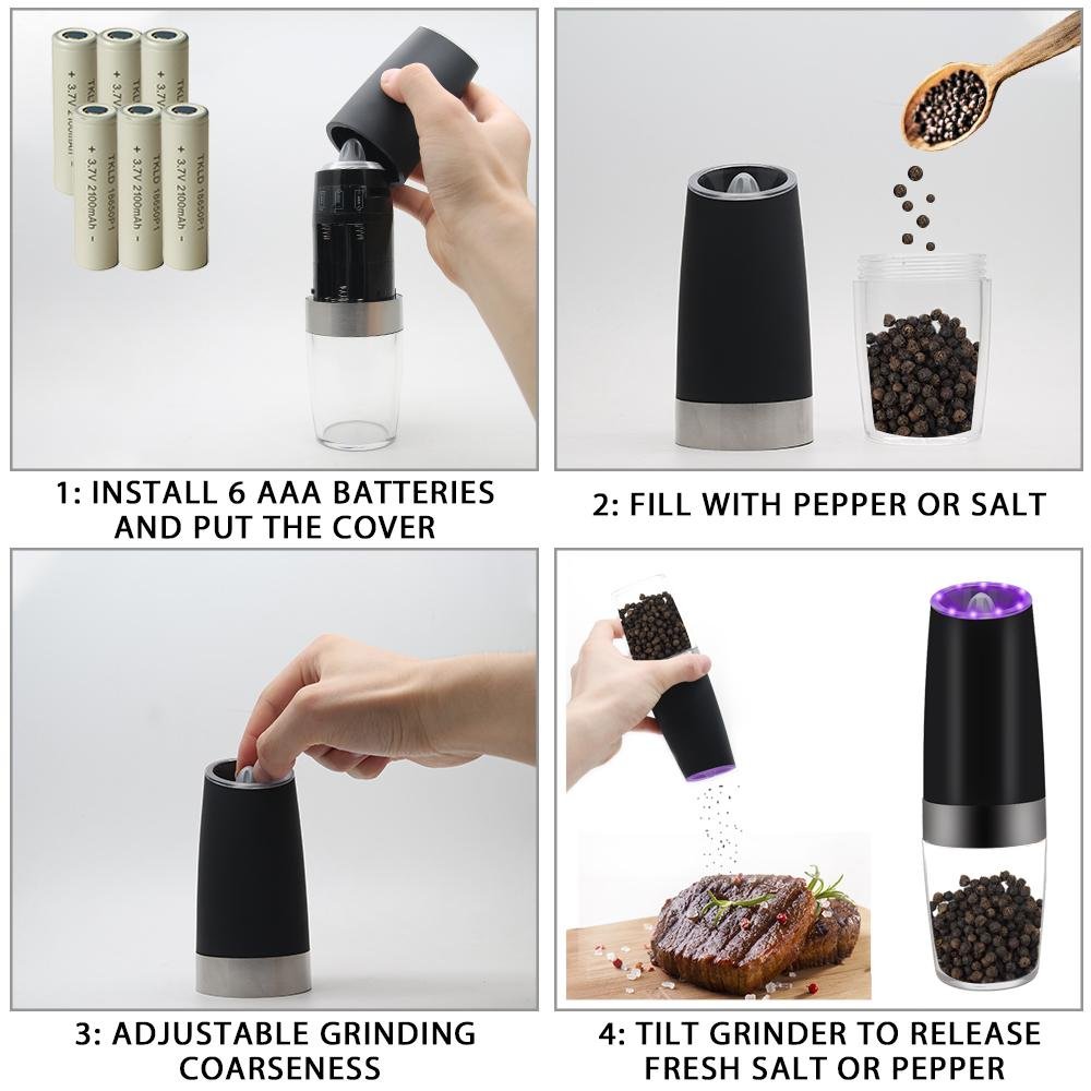 Electric Gravity Sensor Automatic Pepper Grinder Kitchen Tools SP - Taplike