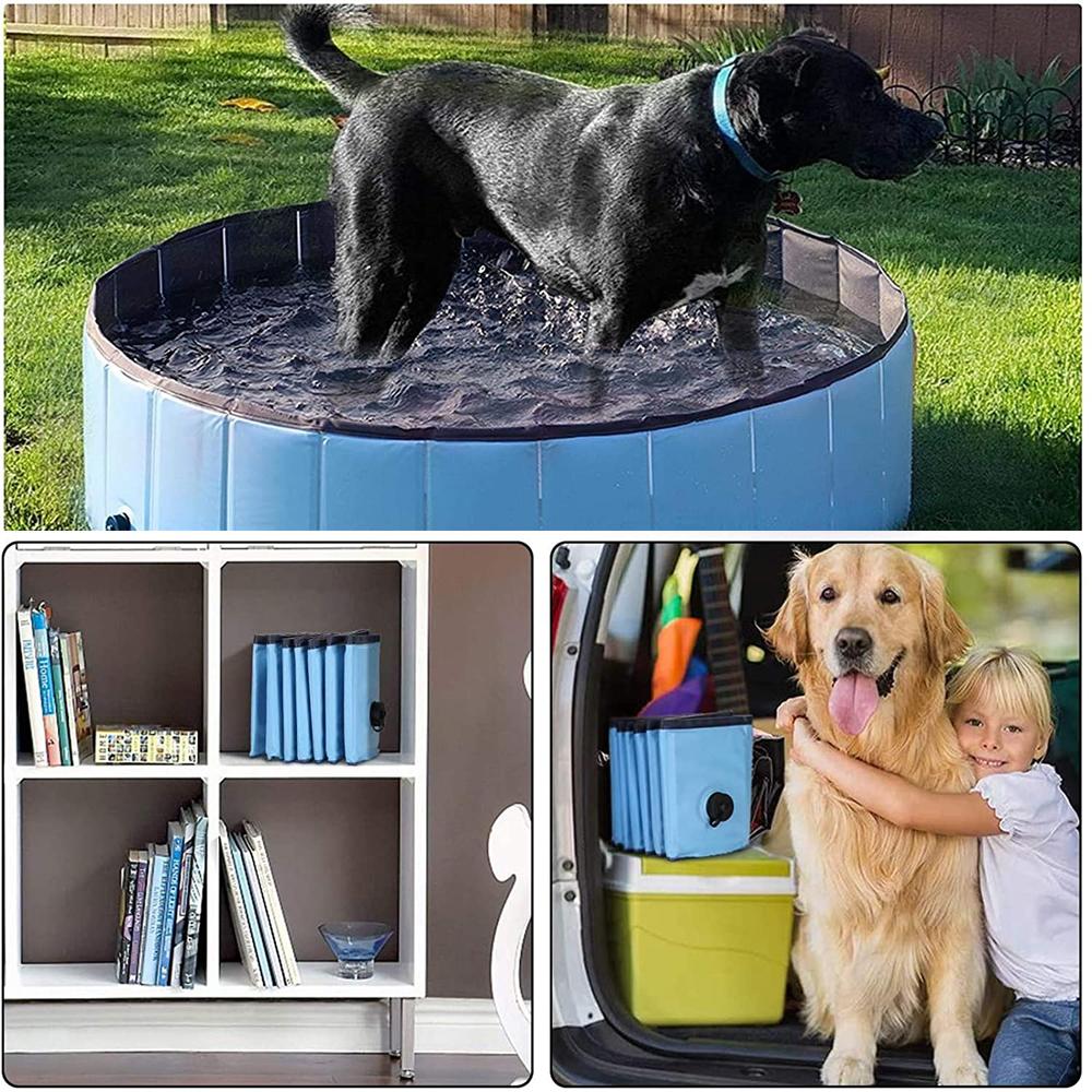 Foldable Pet Bath Outdoor Portable Swimming Pool for Pets and Kids - Taplike