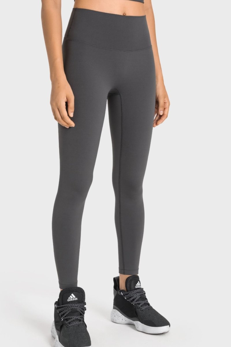 High-Rise Wide Waistband Yoga Leggings - TapLike