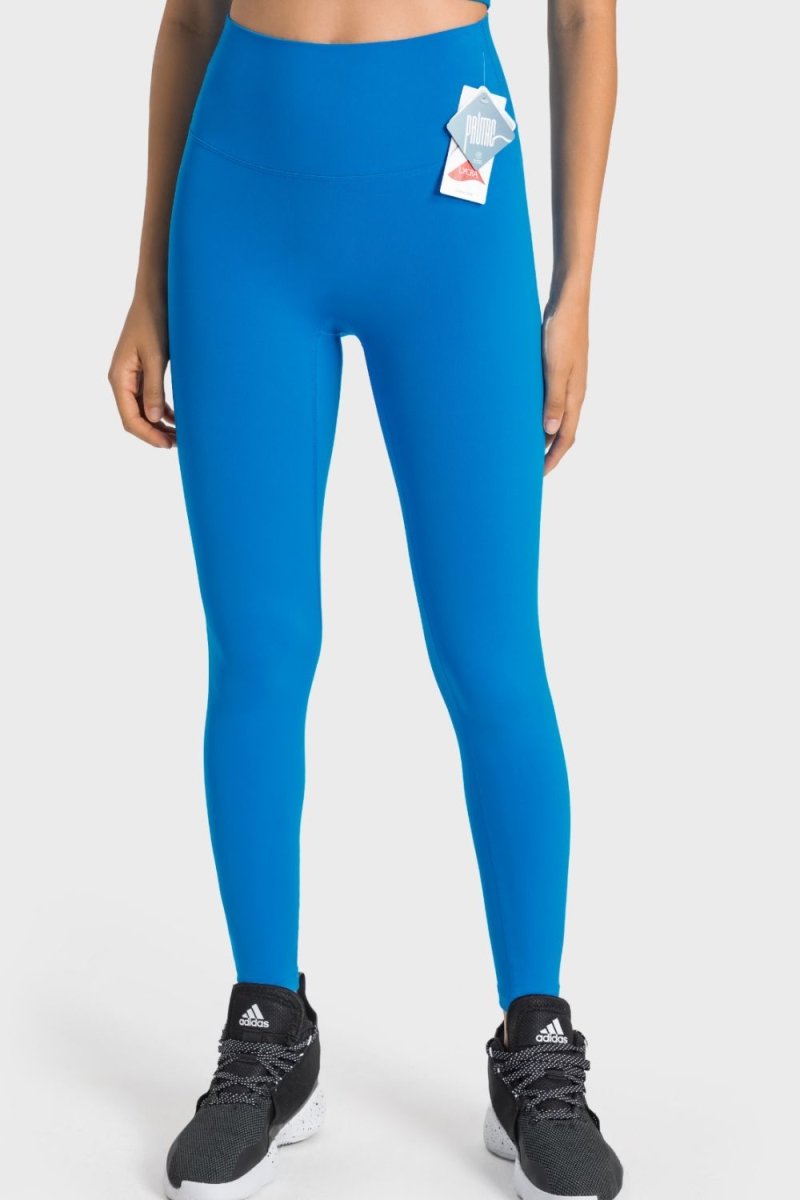 High-Rise Wide Waistband Yoga Leggings - TapLike