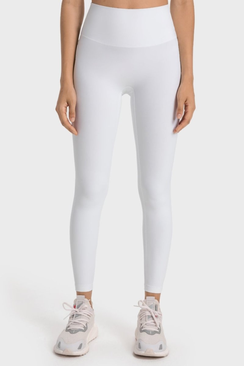 High-Rise Wide Waistband Yoga Leggings - TapLike