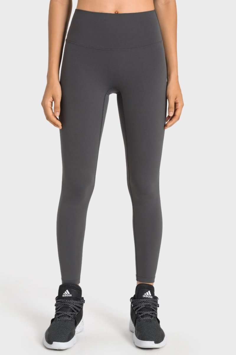 High-Rise Wide Waistband Yoga Leggings - TapLike