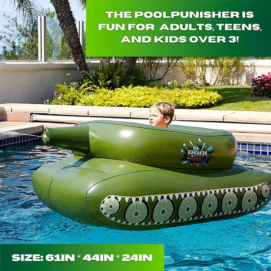 Inflatable Water Cannon Tank - Shoots Up to 50 ft - Fun for All Ages | Flash - Taplike