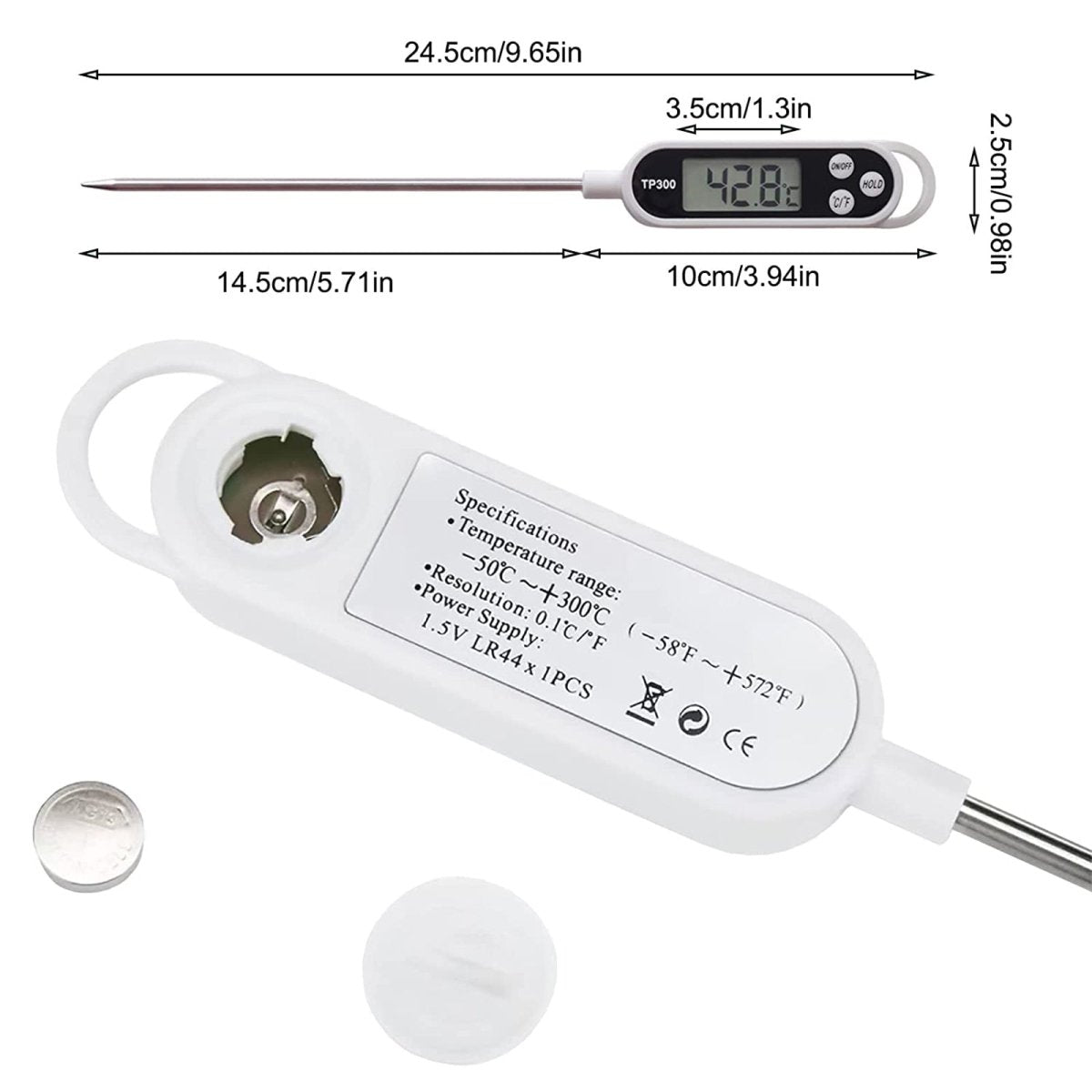 Instant Read Digital Grill Kitchen Meat Thermometer Probe BBQ Oven - Taplike