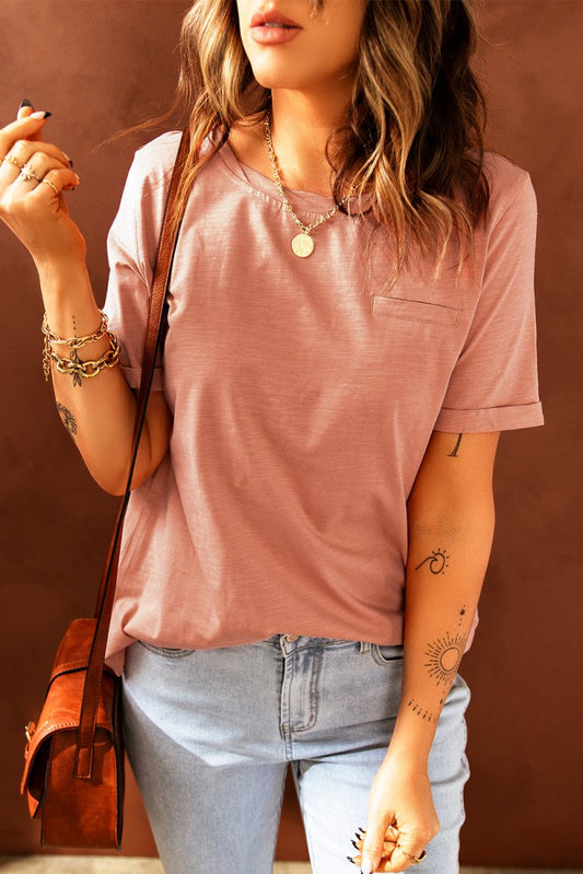 Just For You Cuffed Sleeve T-Shirt - TapLike