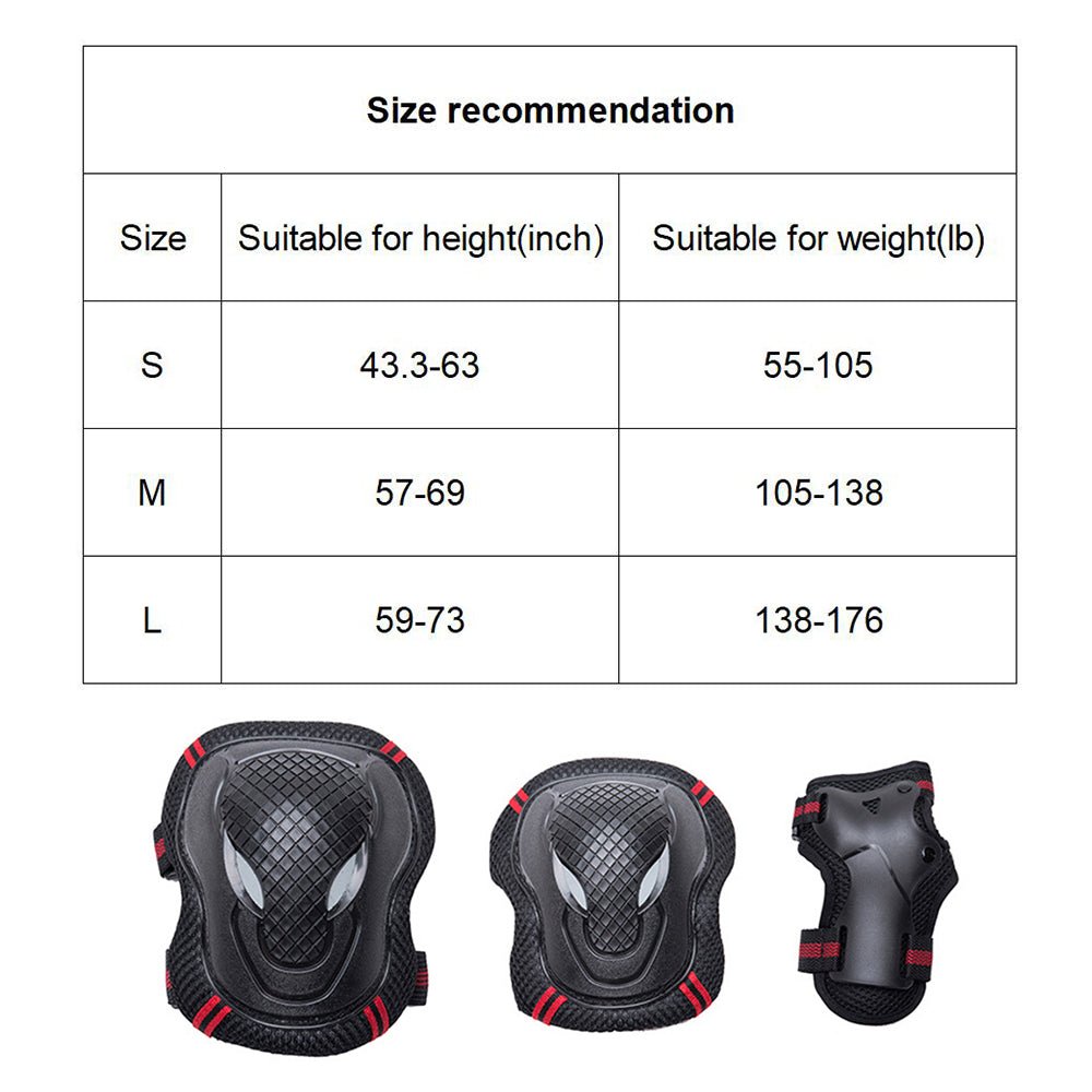 Knee Elbow Pads Wrist Guards Protective Gear Set for Child Multi-Sport - Taplike