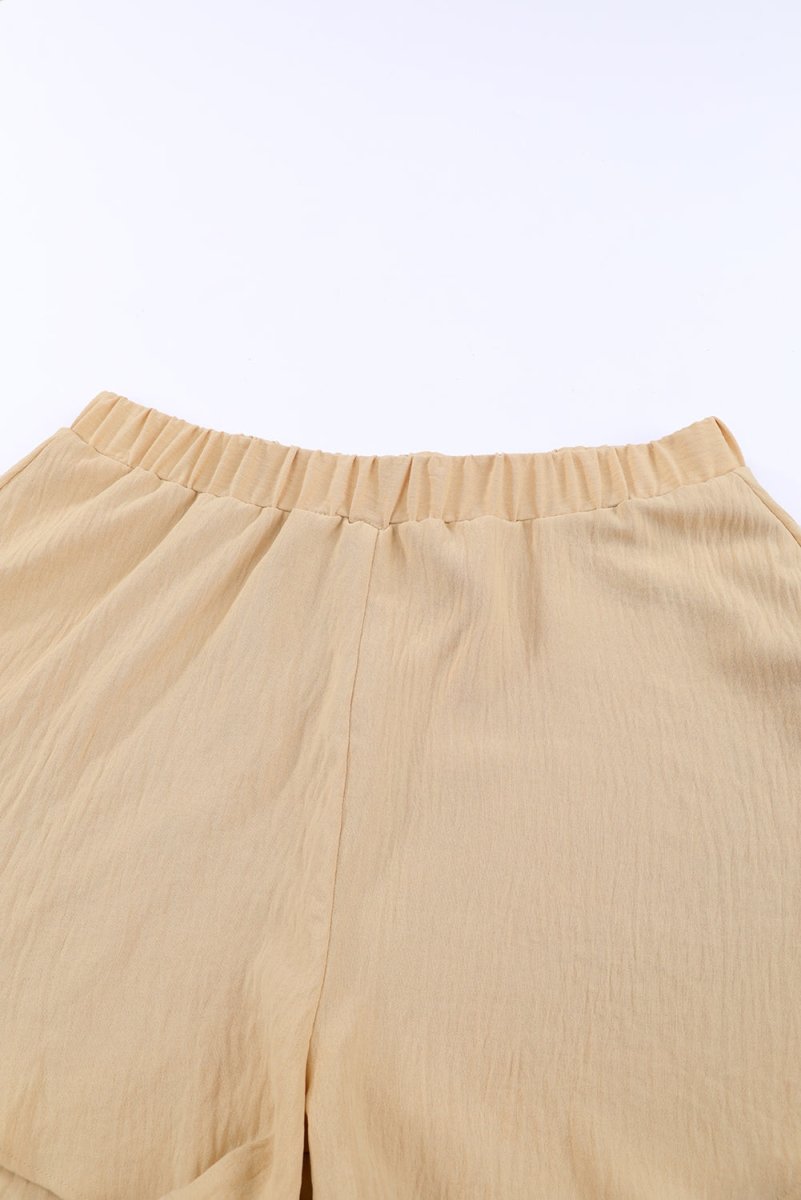 Layered Elastic Waist Shorts - Taplike