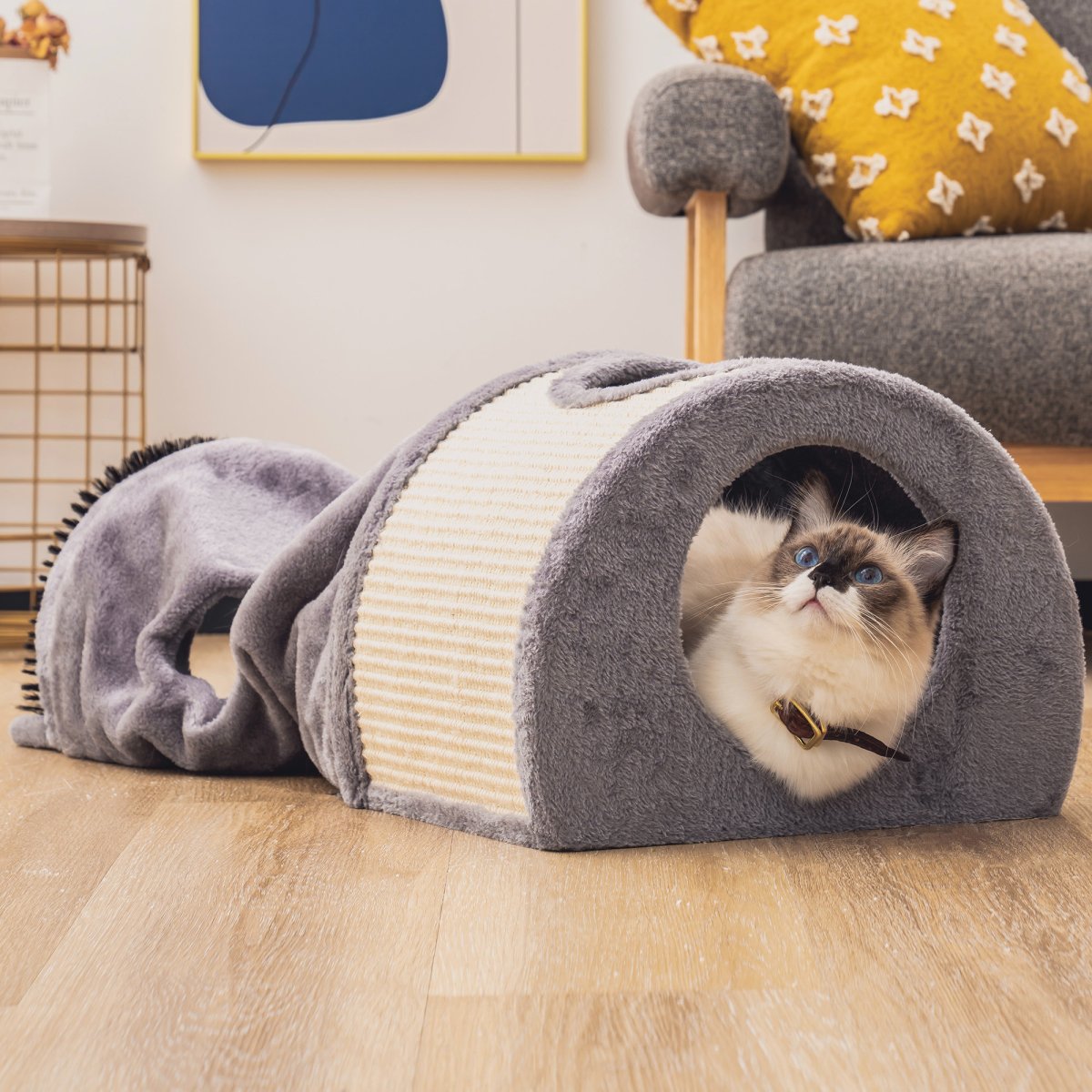 Mewoofun Cat Tunnel Cat Bed Toys Soft Comfortable Multifunction - Taplike