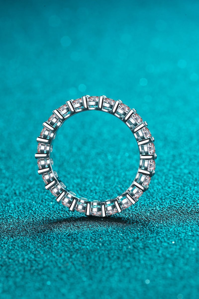 Moissanite Rhodium-Plated Ring 10010012701 - TapLike