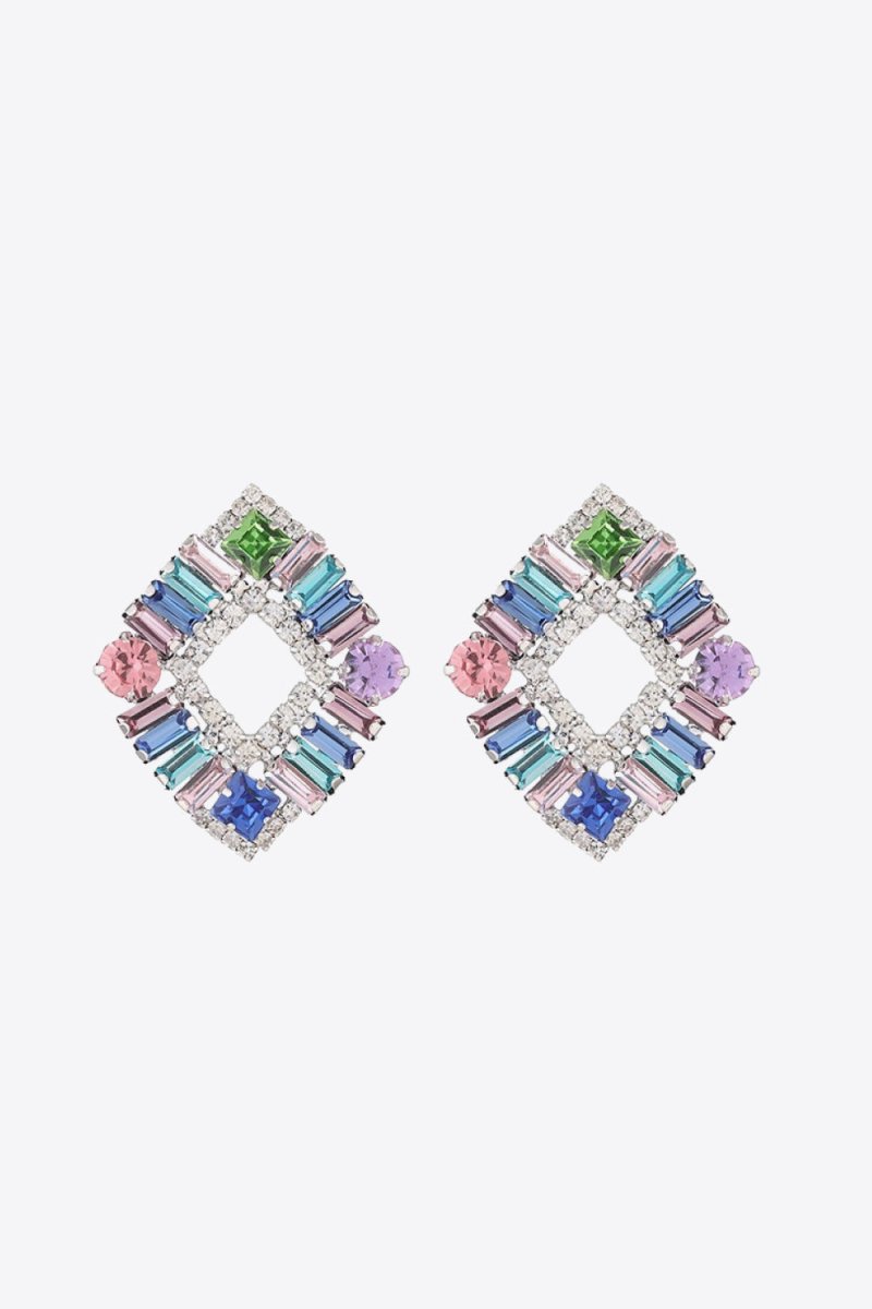 Multicolored Glass Stone Earrings - Taplike