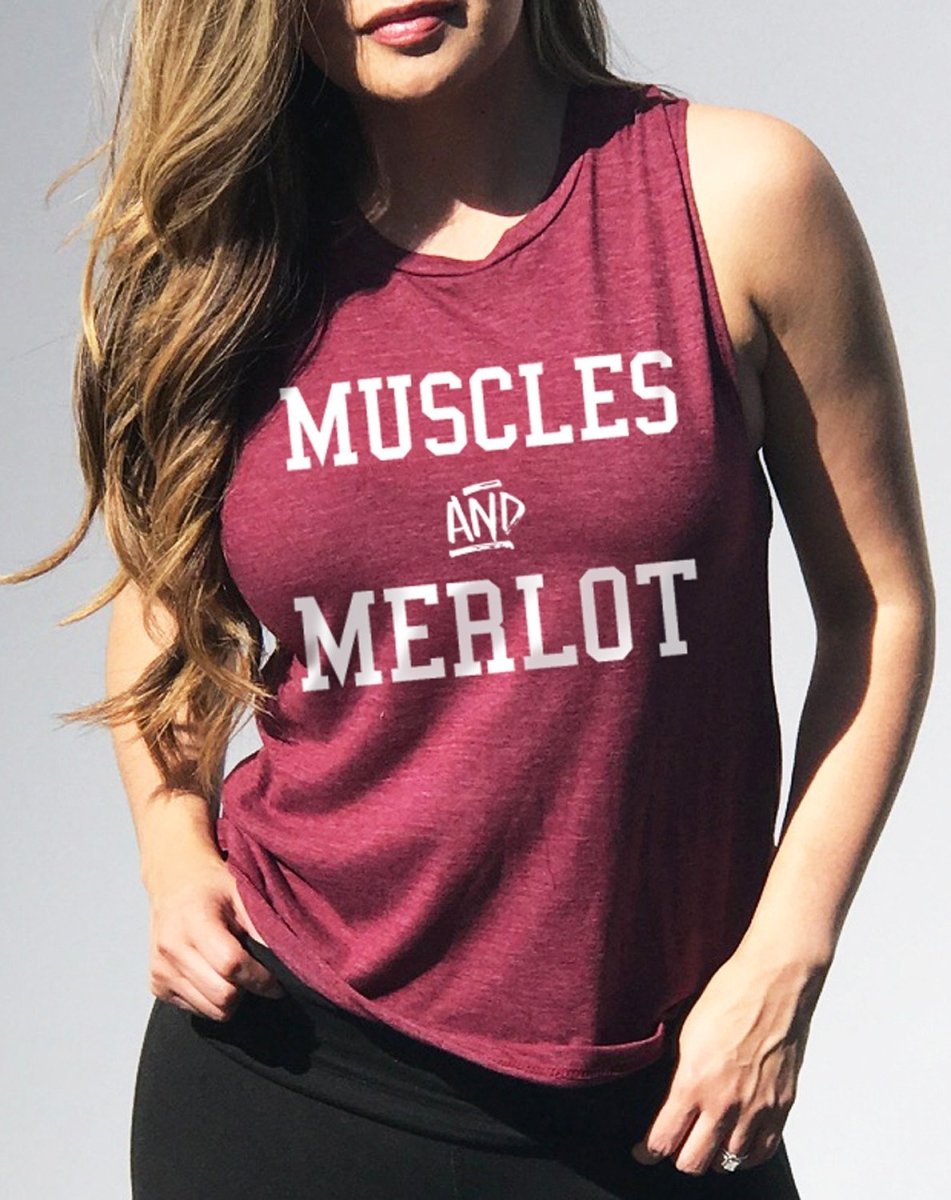 Muscles & Merlot Muscle Tank Top - Taplike