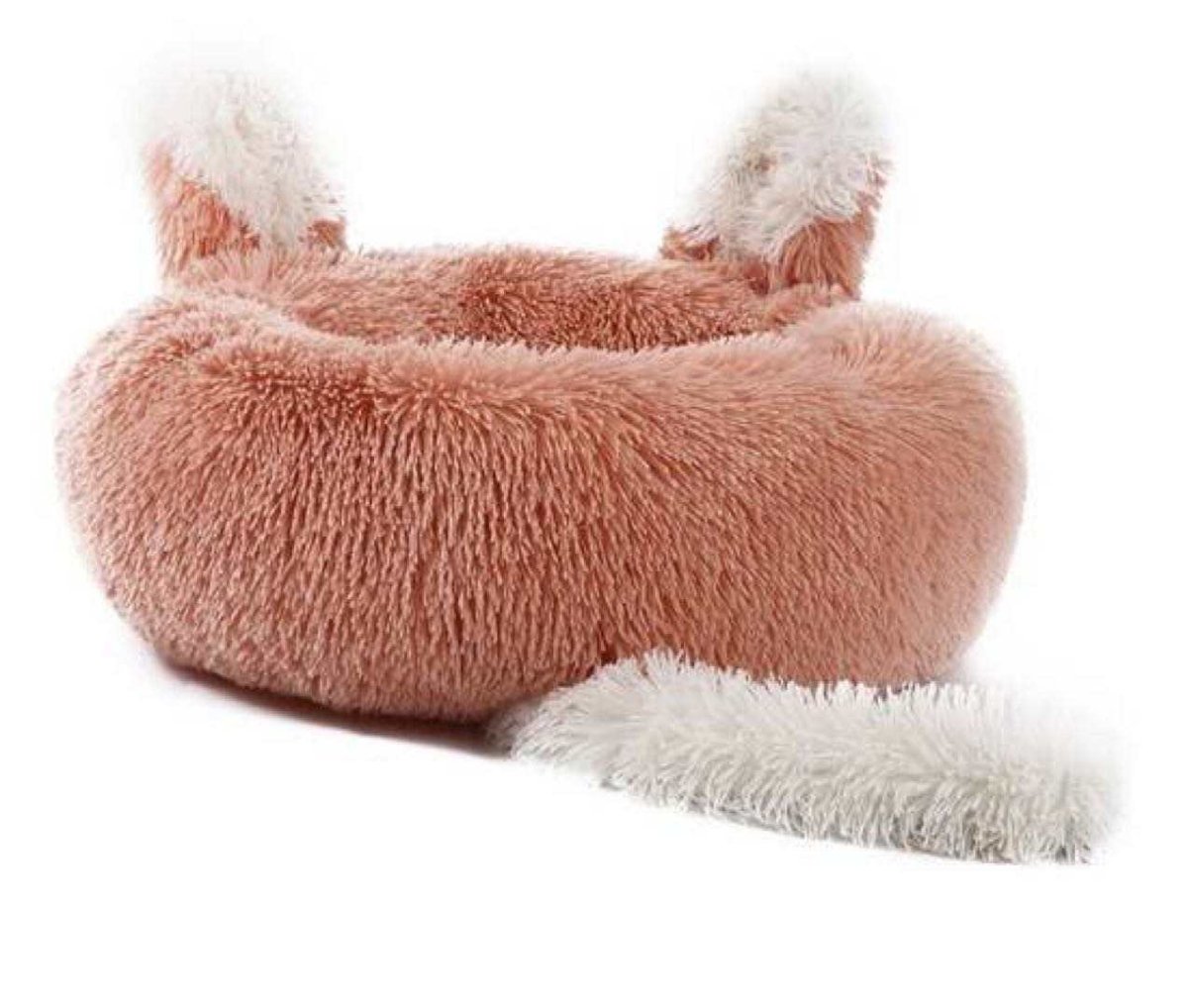 Plush Pet Bed with Ears and Tail for Cats and Small Dogs - Taplike