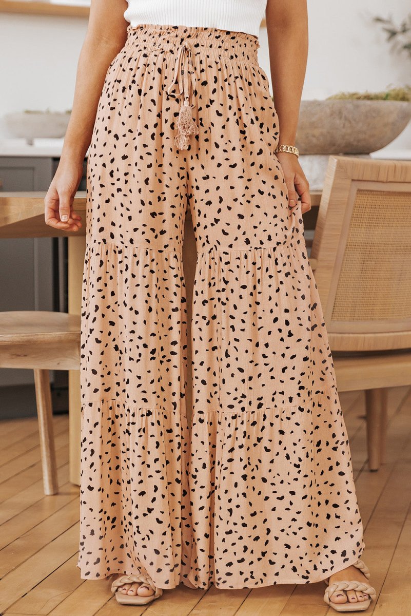 Printed Wide Tiered Pants X - Taplike