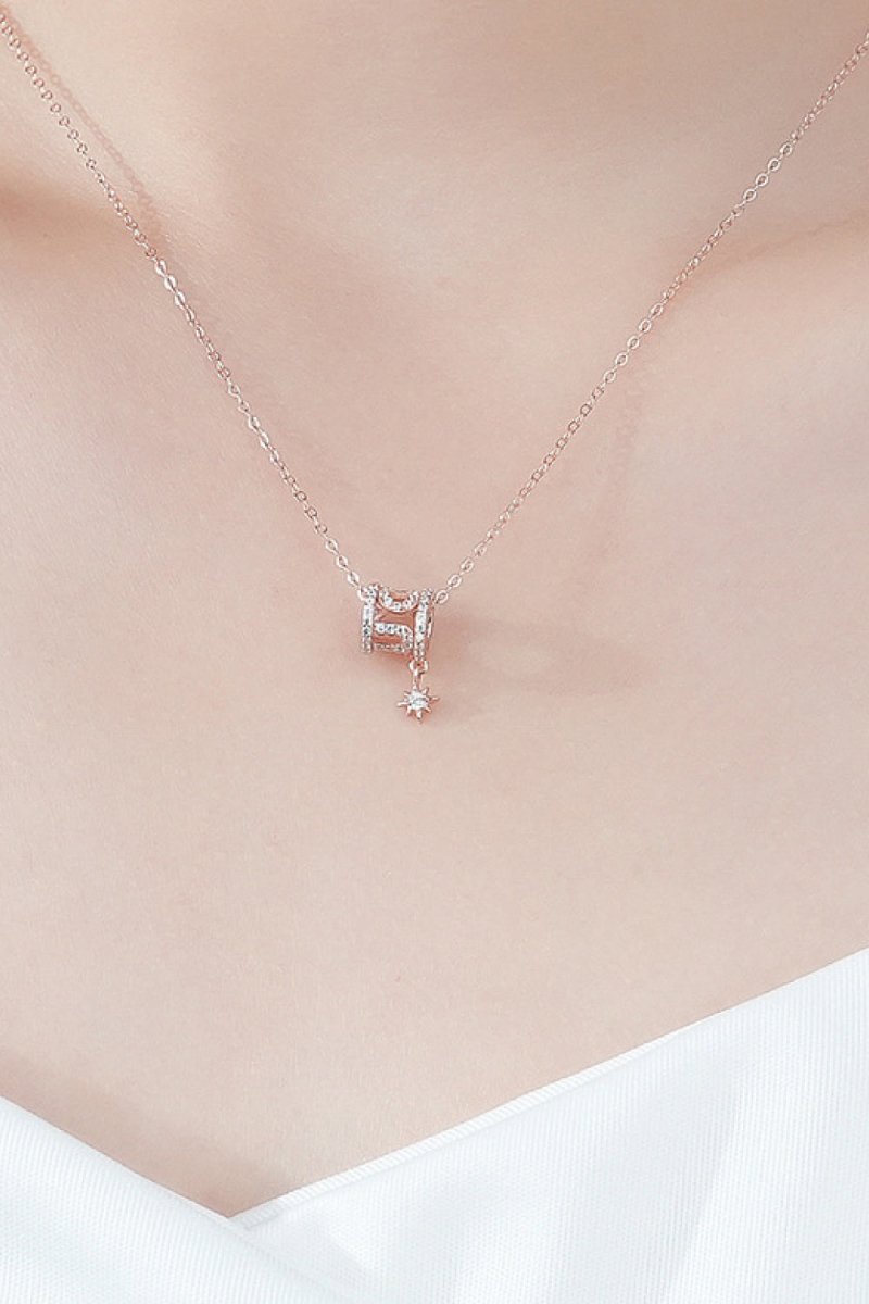 Rely On Fate Cubic Zirconia Pendant Necklace - TapLike