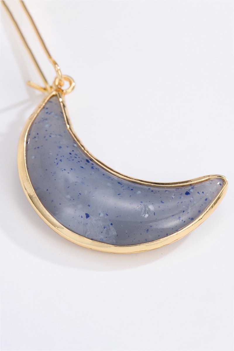 Resin Moon Drop Earrings - TapLike