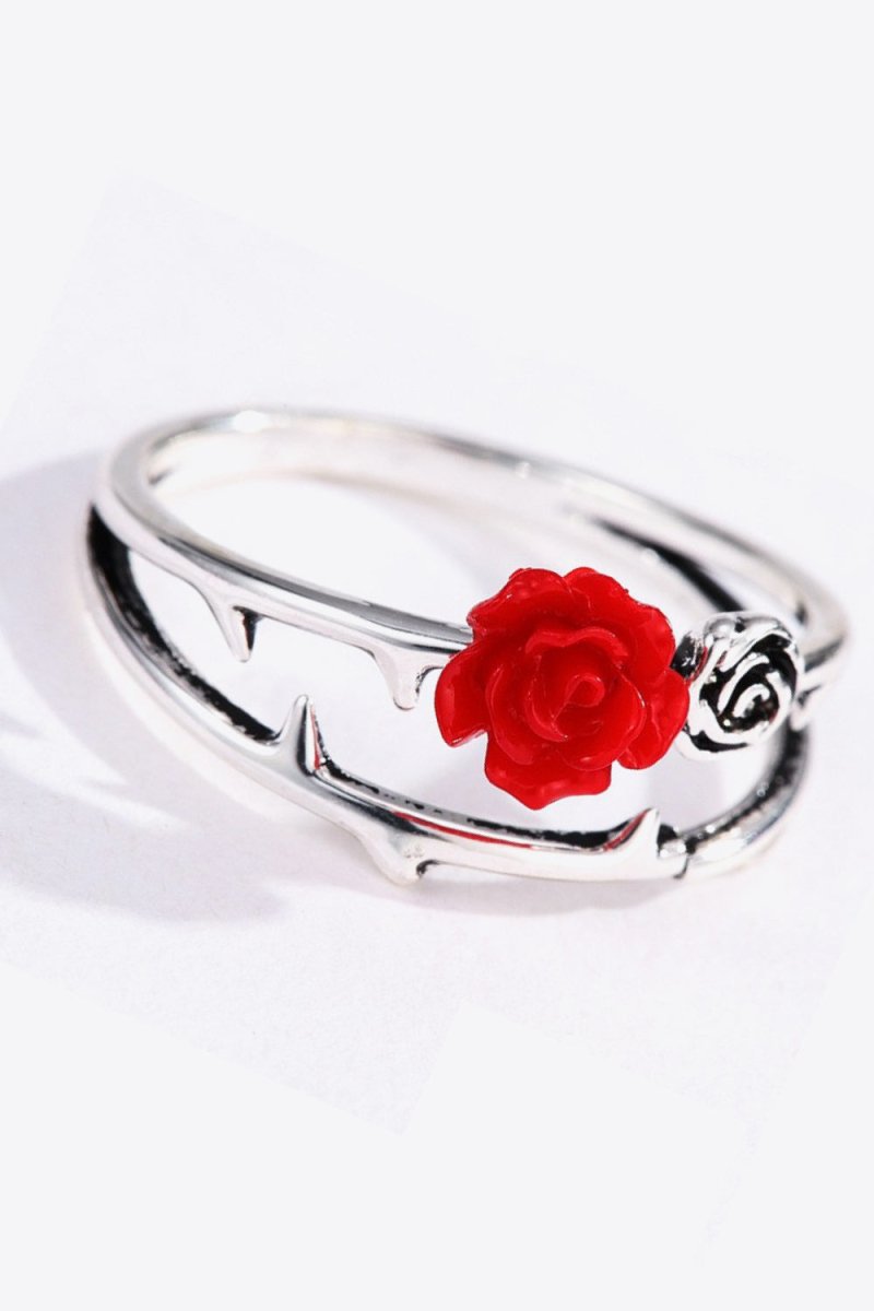 Rose Zinc Alloy Ring - TapLike