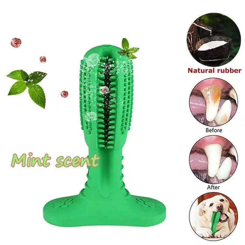 Rubber Dog Chew Toys Dog toothbrush Pet mint Toy Brushing Puppy - Taplike