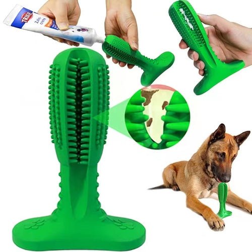 Rubber Dog Chew Toys Dog toothbrush Pet mint Toy Brushing Puppy - Taplike