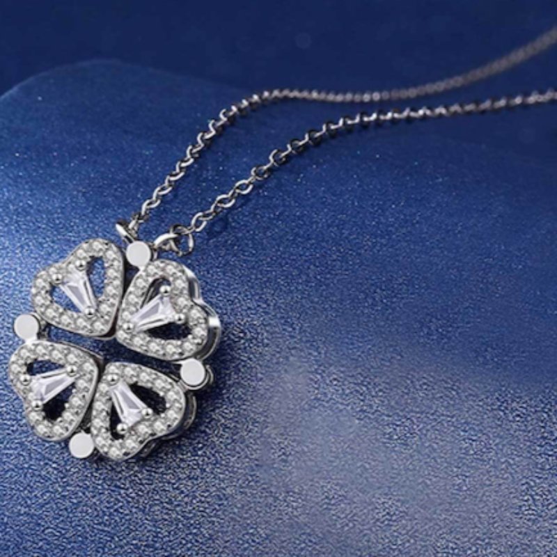 Stylish and Unique Magnetic Four Leaf Clover S925 Necklace - Boost Your Lk and Style - TapLike