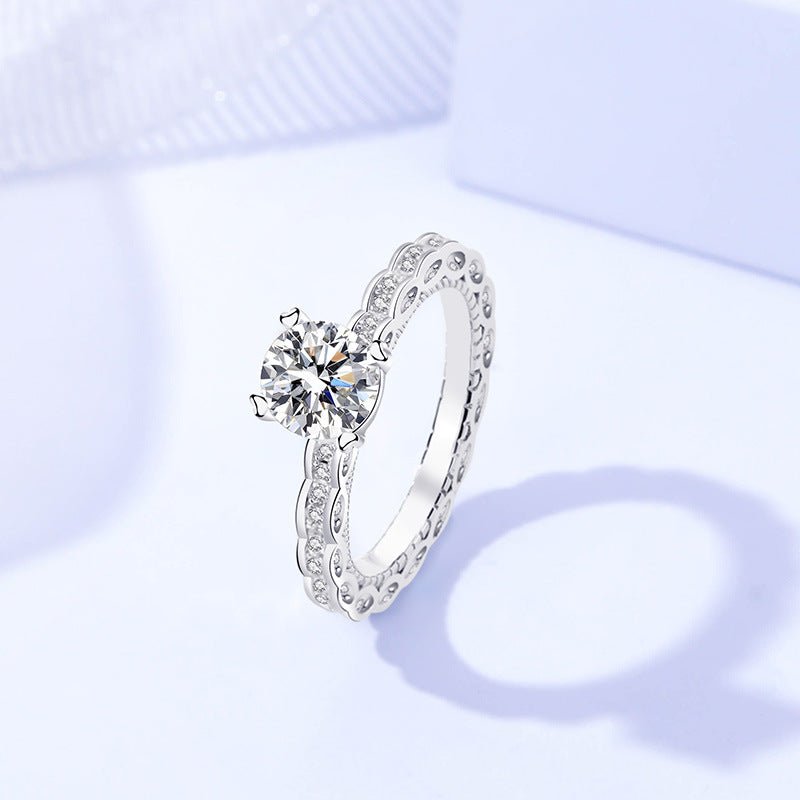 Subtle love Moissanite Diamond Ring Simplicity K1330 - TapLike