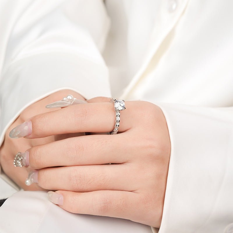 Subtle love Moissanite Diamond Ring Simplicity K1330 - TapLike