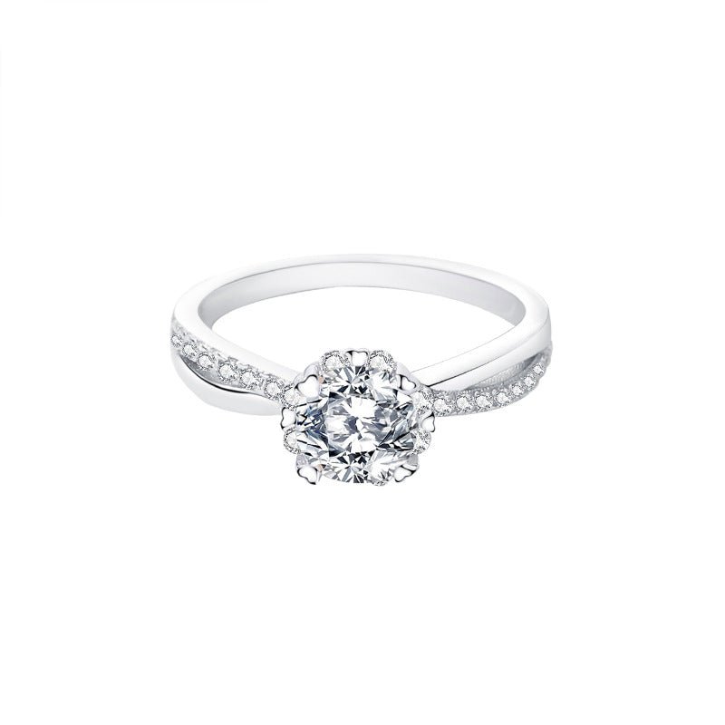 Twisted Arm Moissanite Diamond Ring s925 "You are my one and only" F4091 - TapLike