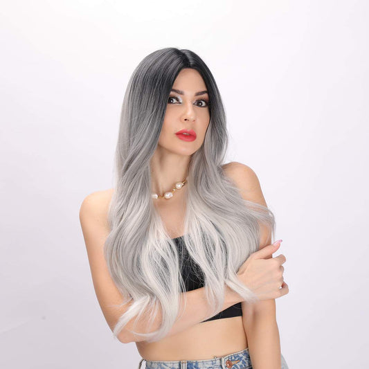 Violet | 30-inch | Grey Loose Wave without Hair Bangs | SM6058 - TapLike