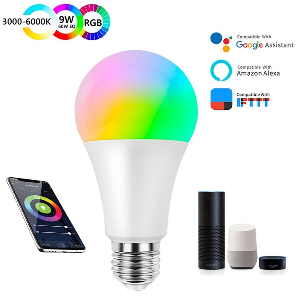 WiFi Smart LED Light Bulb Multicolored Color Changing Lights SP - Taplike