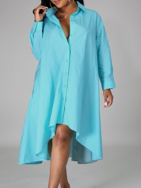 Women's Solid Color Loose Blouse H35CCE9EFK - TapLike